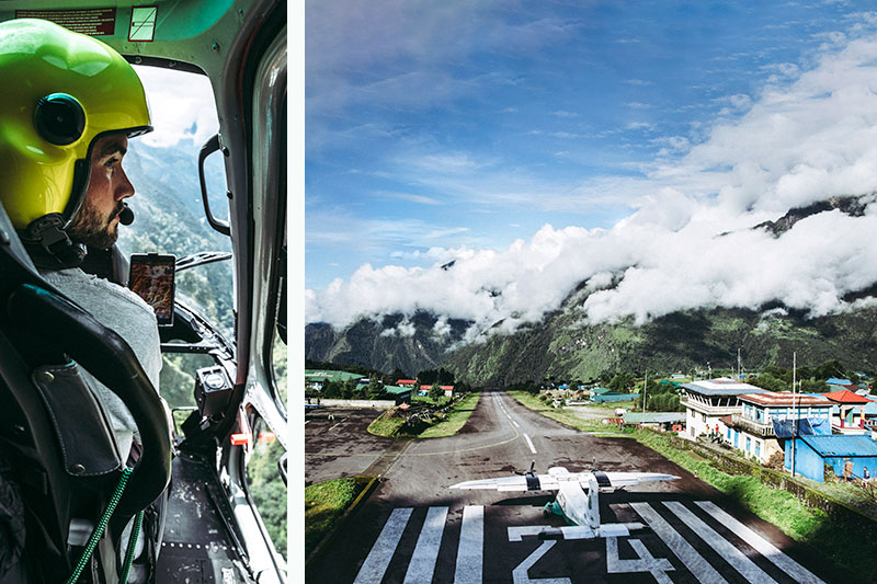 helicóptero listo para el everest
